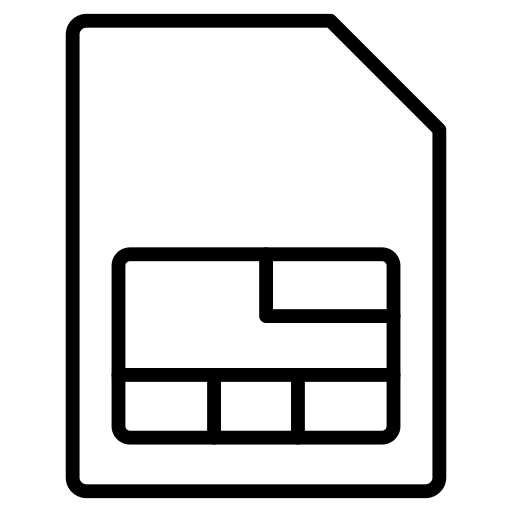 Sim chip phone sim icon