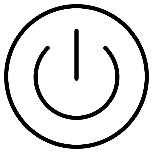 Turn off shut down turn on power switch icon