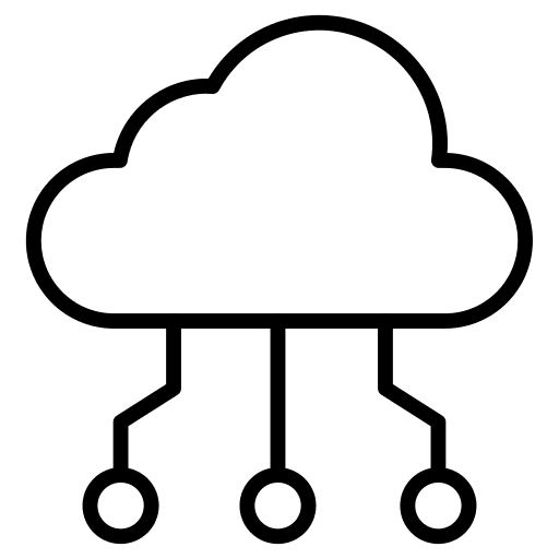 Cloud network cloud cloud storage icon