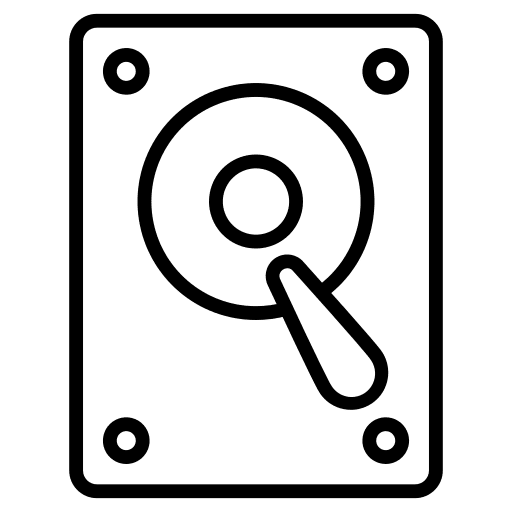 Hard disk hard disk electronics storage icon