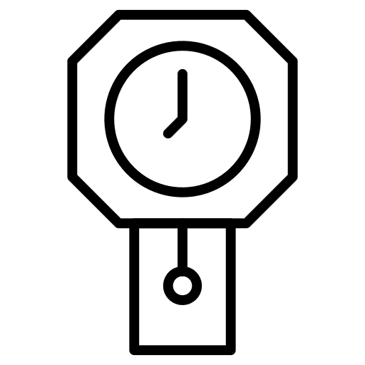 Clock pendulum retro clock icon