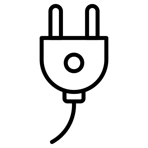 Cord socket cord plug icon