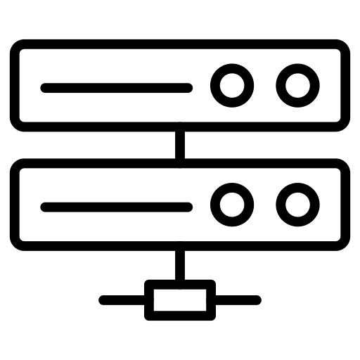 Server hardware server data storage icon