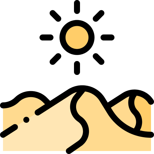 Desert desert nature sun icon