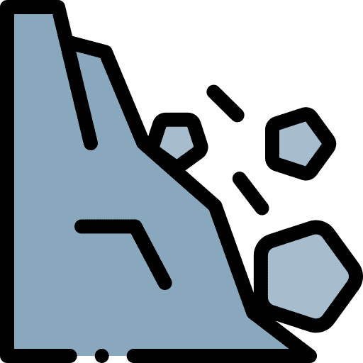 Landslide landslide falling dangerous icon