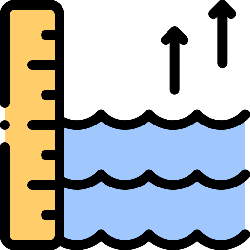 Sea level high waves sea level icon