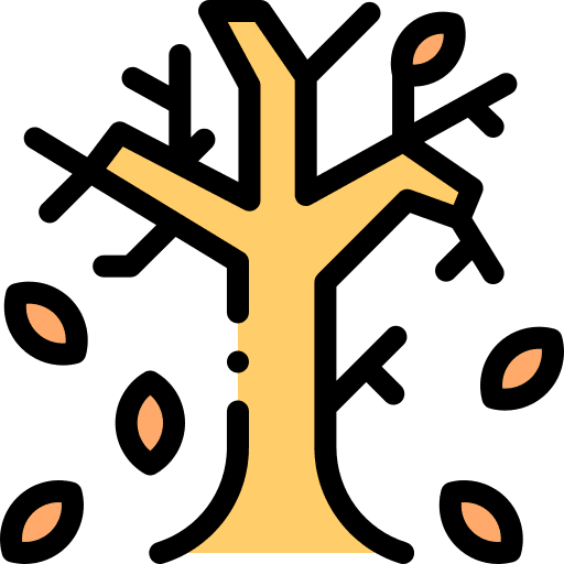 Withered nature leaf forest icon