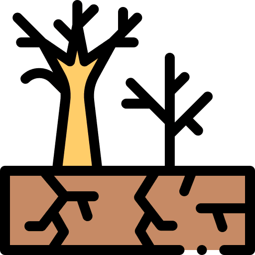 Desertification weather drought desert icon