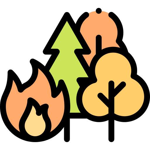 Forest fire nature pollution ecology and environment icon
