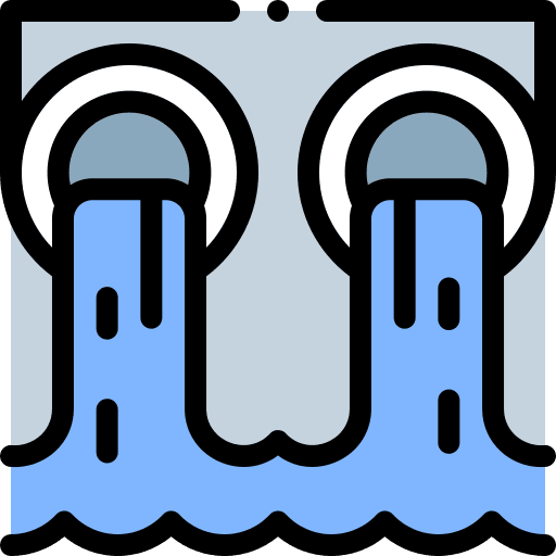 Sewer water industry ecology and environment icon
