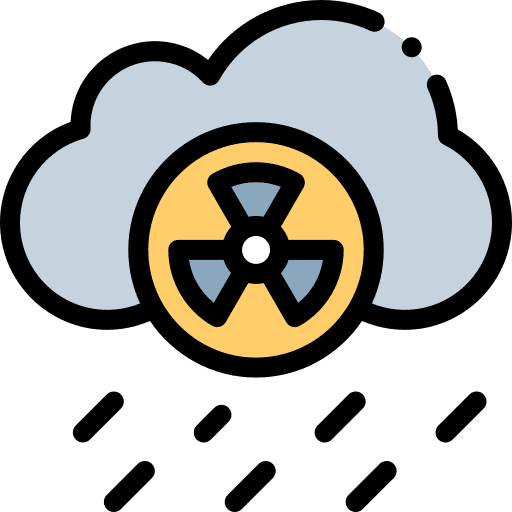 Acid rain radioactive atomic ecology and environment icon