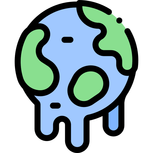 Global warming burning melting ecology and environment icon