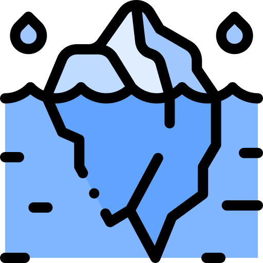 Iceberg landscape scenery nature icon