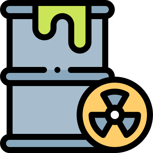 Nuclear energy ecology and environment barrel industry icon