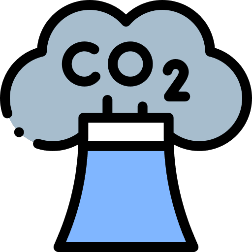 Nuclear reactor smoke industry icon