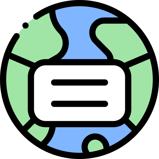 Planet earth facial mask ecology and environment pollution icon