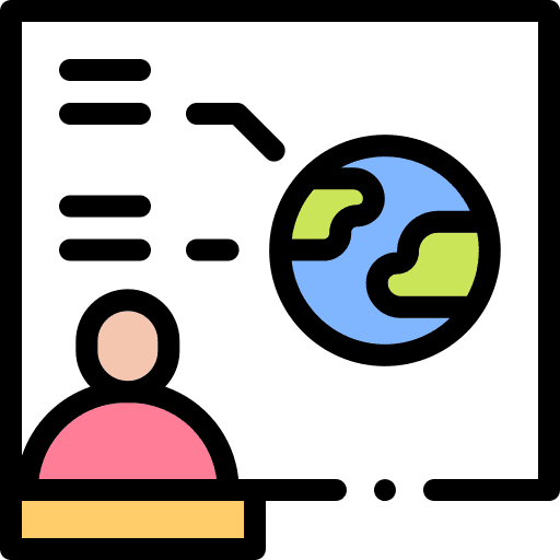 Seminar presentation people planet earth icon