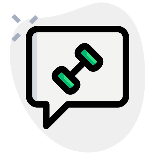 Chat exercising training workout icon