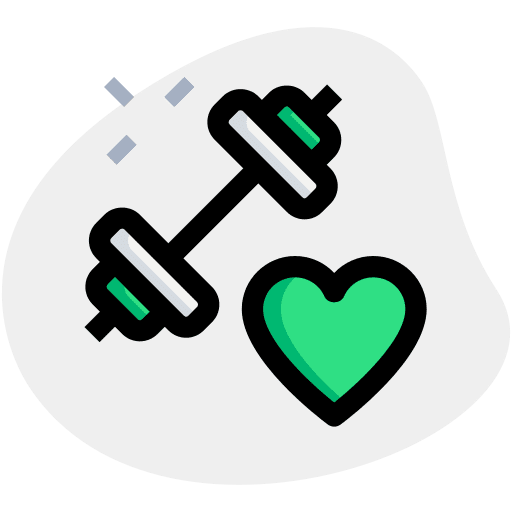 Gym exercise wellness dumbbell icon