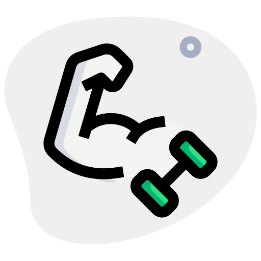 Muscles fitness sports and competition body builder icon