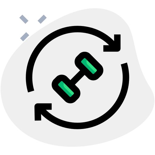 Routine sports and competition routine dumbell icon