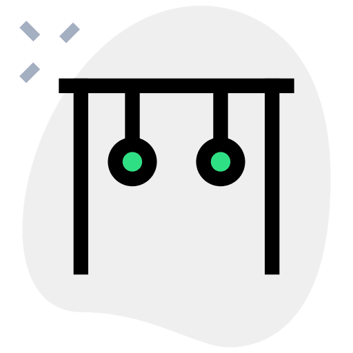 Sportsman gymnastics sports and competition equipment icon