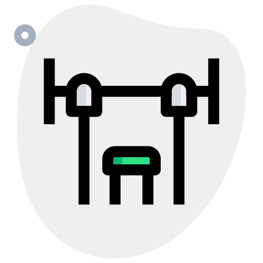 Bench press training workout sports and competition icon