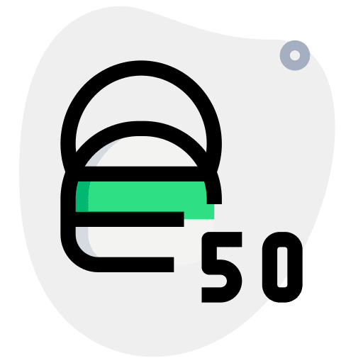 Fifty weight sports and competition kilogram icon