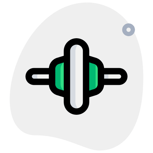 Roller gym exercise wellness icon