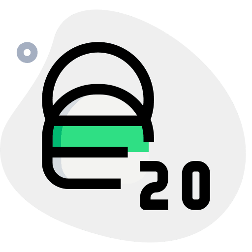 Twenty fitness workout gym icon