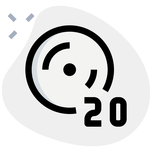 Twenty plate sport weight icon