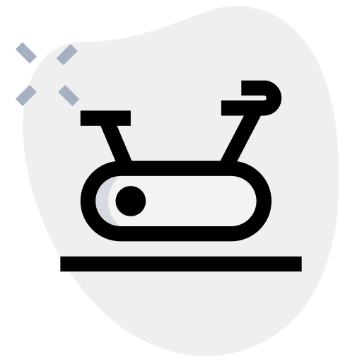Cardio bycicle stationary bike sportive icon
