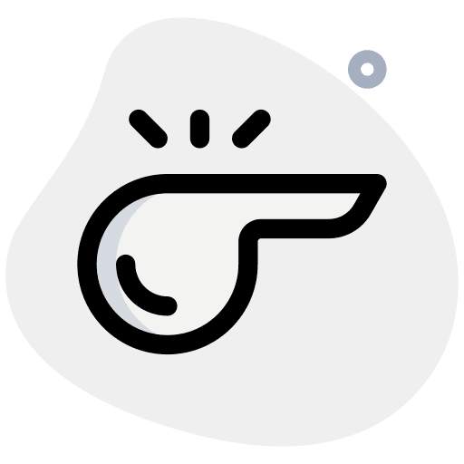 Whistle sports and competition whistle referee icon