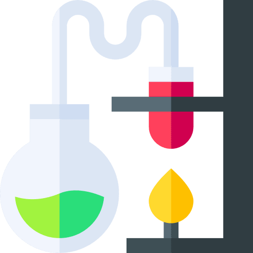 Lab flask experiment bunsen burner icon
