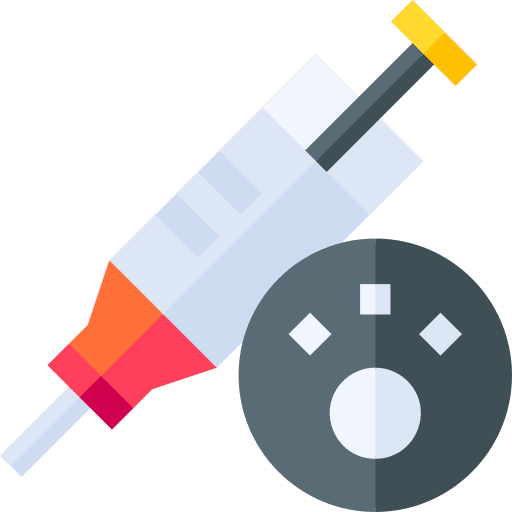 Pet veterinary medicine injection icon