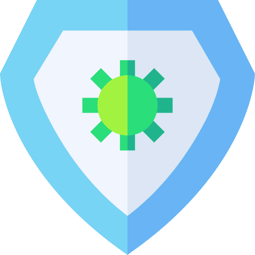 Virus safe shield healthcare icon