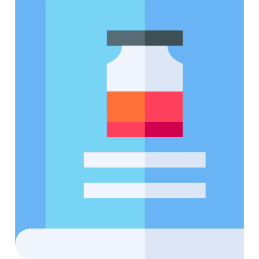 Book handbook vaccine education icon