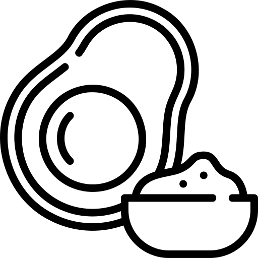 Avocado food and restaurant vegan vegetarian icon