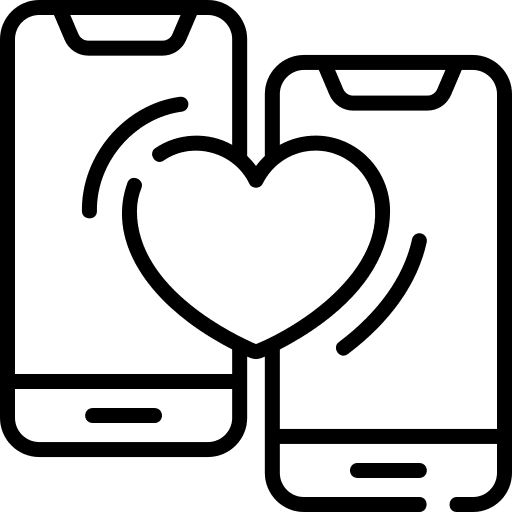 Tinder dating app android heart mobile icon