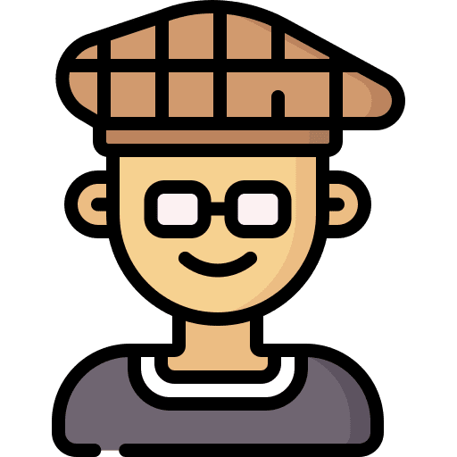 Art director eye glasses caucasian art director icon