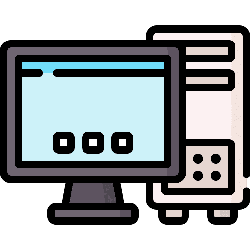 Computer desktop tower pc monitor pc icon