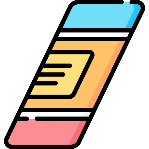 Eraser remove erase education icon
