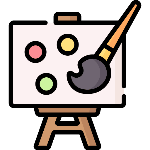 Canvas art and design brush paint brush icon