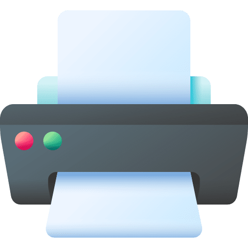 Printer print paper electronics icon