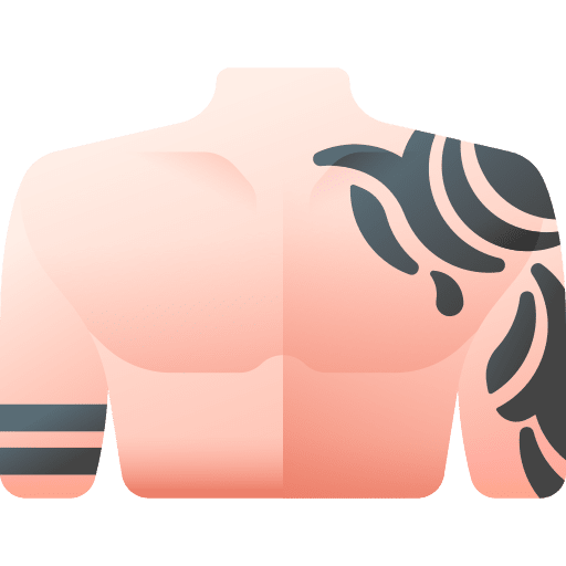 Tattoo paint man body icon