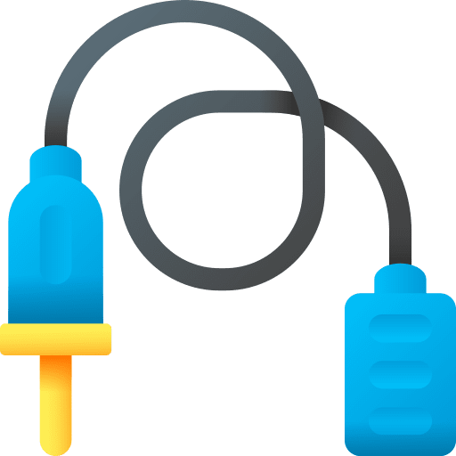 Cable electronics plug tattoo icon