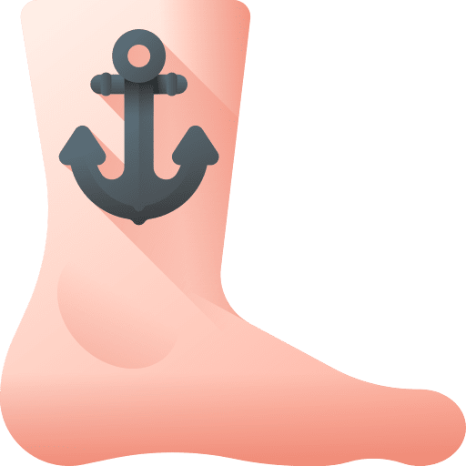 Foot ankle tattoo beauty icon