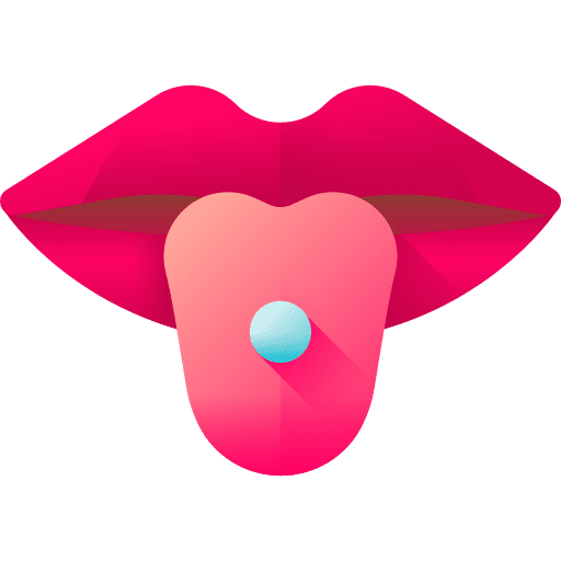 Piercing lips piercing accesory icon