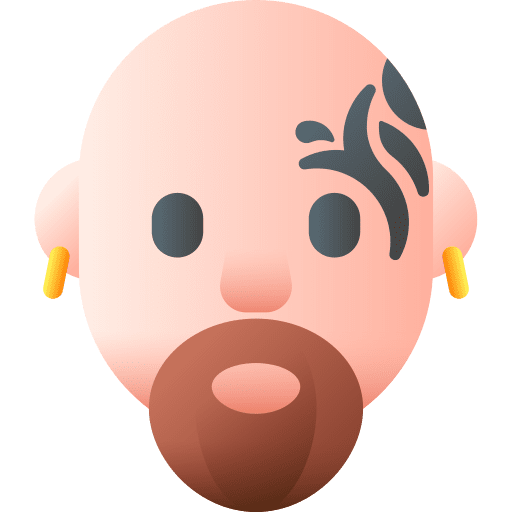 Tattoo caucasian beard tattoo icon
