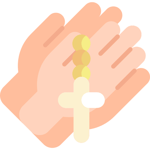 Pray religion hand rosary icon